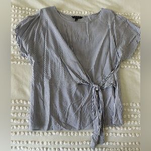 Banana Republic - Striped Top With Tie at Waist